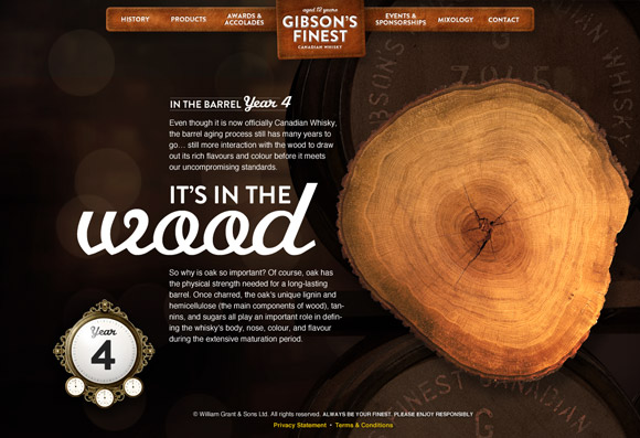 Gibsons's Finest Site - Year 4